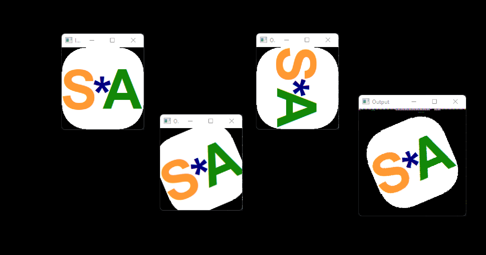 Correctly rotating an image to an arbitrary angle in OpenCV